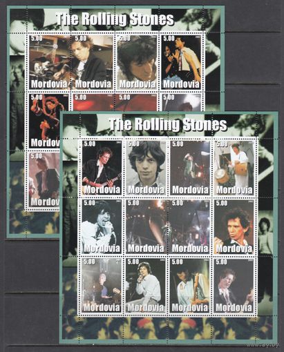 The Rolling Stones Роллинг Стоунз Рок музыка 2001 Мордовия MNH полная серия 24 м зуб