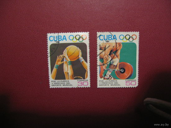 Марки Олимпийские игры - Лос-Анджелес, США Куба 1984