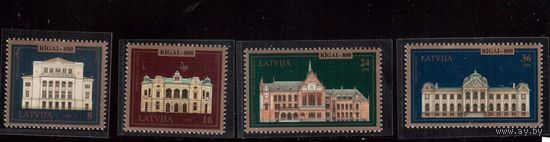 Латвия-1995 (Мих.410-413)  ** , 800-лет Риге, Архитектура