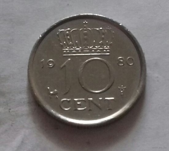 10 центов, Нидерланды 1980, 1964 г.
