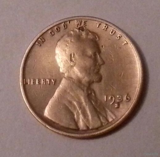 1 цент, США 1936 S