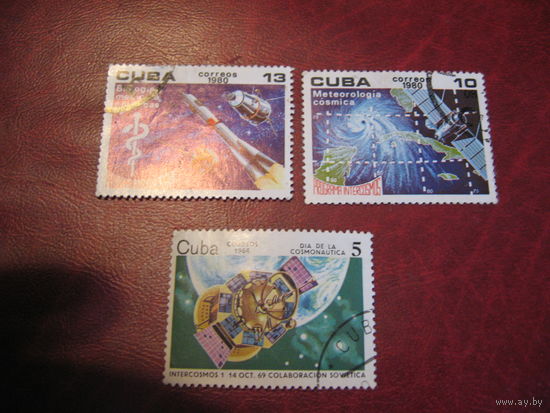 Марки Куба  Космос 1980, 1982 год