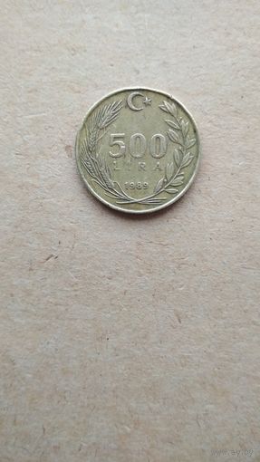 500 лир 1989 г. Турция.