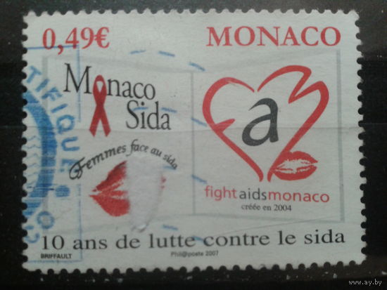 Монако 2006 борьба со спидом Михель-1,0 евро гаш