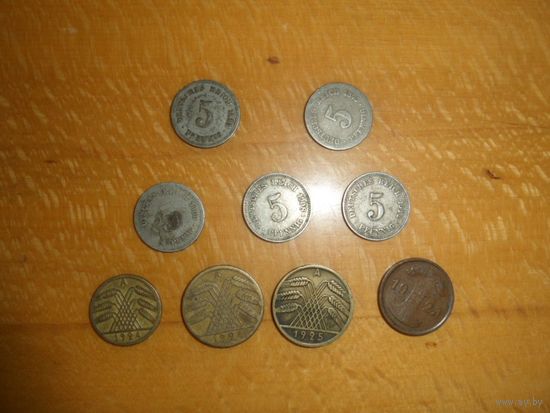 Набор монет Германии начало 20 века