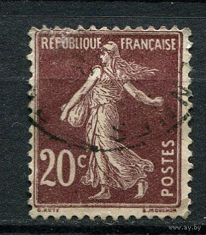 Франция - 1906 - Жница 20С - [Mi.118x] - 1 марка. Гашеная.  (Лот 102CF)