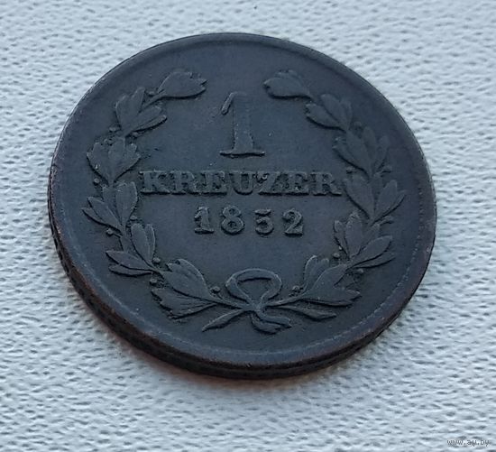 Баден 1 крейцер, 1852 7-7-18