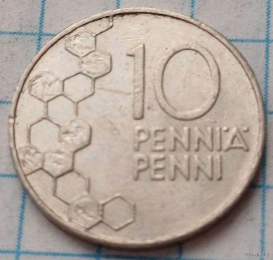 Финляндия 10 пенни, 1990     ( 2-2-10 )