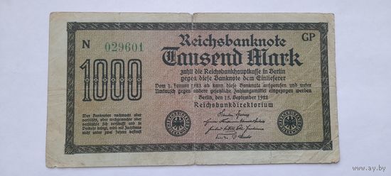 Германия 1000 марок 1922 года (6)