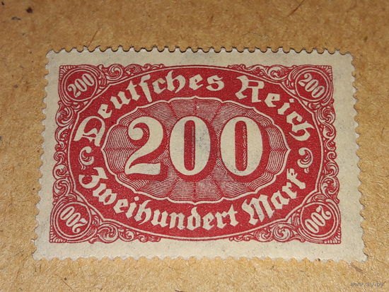 Германия Рейх 1922 Стандарт Цифры Чистая марка