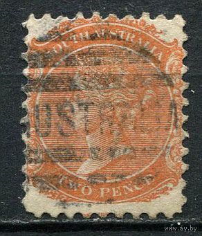 Южная Австралия (штат) - 1876 - Королева Виктория 2Р - [Mi.49B] - 1 марка. Гашеная.  (Лот 73Eu)-T5P6