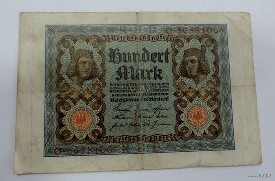 100 марок 1920г. Германия