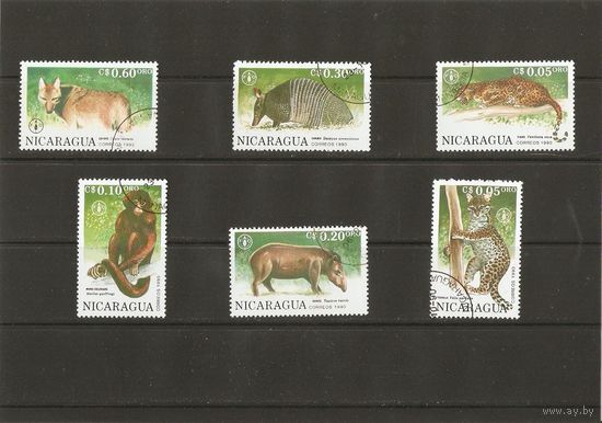 Никарагуа 1990 Фауна 6 марок из серии