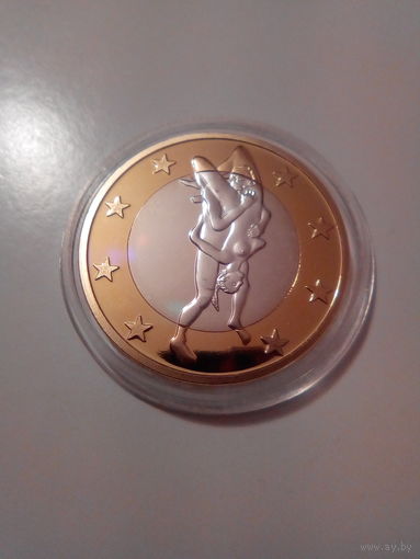 Сувенирная монета 6 секс евро.