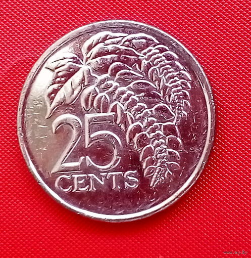 36-02 Тринидад и Тобаго, 25 центов 2013 г. Единственное предложение монеты данного года на АУ