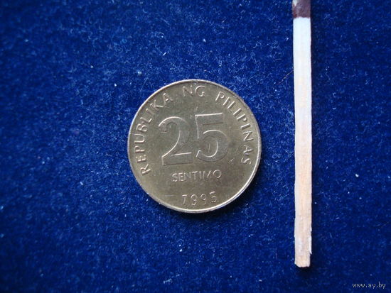 Монета 25 сентимо, 1995 г. Филиппины.