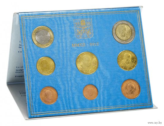 Ватикан Набор евро 2012 (8 монет) буклет UNC