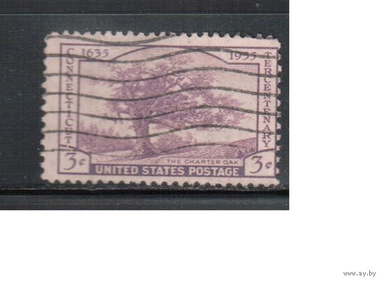 США-1935, (Мих.376), гаш.    , Дерево, Дуб (одиночка)