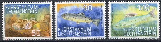 Лихтенштейн 1987 Фауна Рыбы Серия 3 м MNH (75)