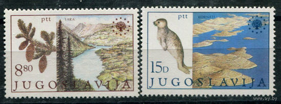 Югославия - 1982г. - Европейская охрана природы - полная серия, MNH, одна марка с полосами на клее [Mi 1943-1944] - 2 марки