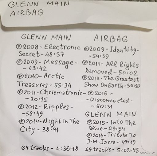 CD MP3 дискография Glenn MAIN, AIRBAG - 2 CD