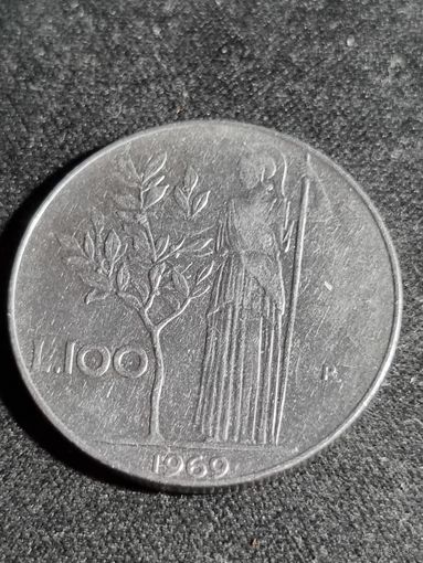 Италия 100 лир 1969