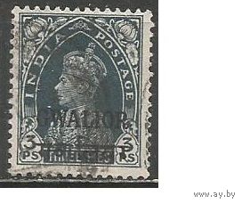 Индия(штат Гвалиор). Король Георг VI. Надпечатка на Индии. 1938г. Mi#89.