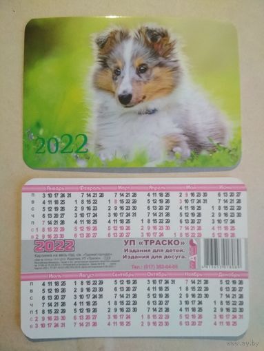 Карманный календарик. Собака. 2022 год