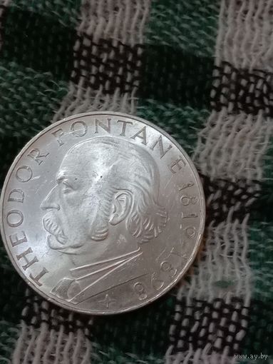 Германия 5 марок серебро 1969 Фонтанэ