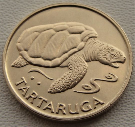Кабо-Верде. 1 эскудо 1994 год  КМ#27  "Щитоногая черепаха тартаруга"