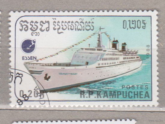Флот Корабли  Камбоджа 1988 год  лот 1081