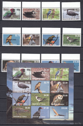 Фауна. Птицы. Тонга. 2012. 12 марок и 1 малый лист. Michel N 1742-1753 (120,0 е).