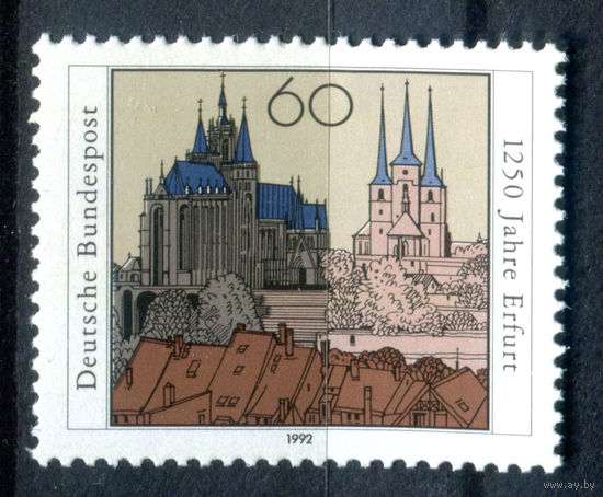 Германия - 1992г. - 1250 лет городу Эрфурт - полная серия, MNH с отпечатком [Mi 1611] - 1 марка