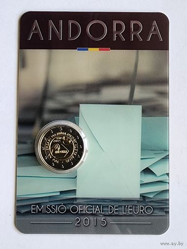 2 евро 2015 Андорра 30 лет принятия закона о Совершеннолетие BU