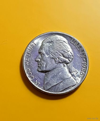 5 центов США 1986 р