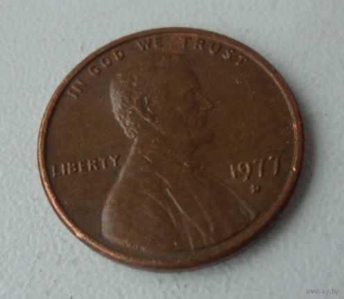 1 цент США 1977 г.в. D