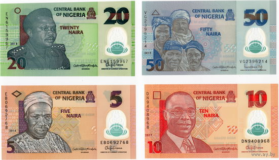 Нигерия, 4 банкноты, полимер, UNC