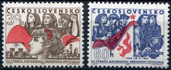 Чехословакия 1964 Словацкое национальное восстание Серия 2 м. MNH (ОРЛ
