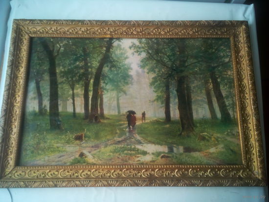Картина в рамке "В лесу" СССР