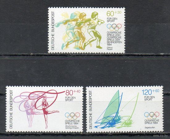 Олимпийские игры в Лос-Анжелесе Германия 1984 год серия из 3-х марок