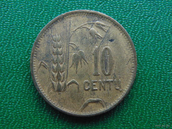 Литва 10 центов 1925 год.