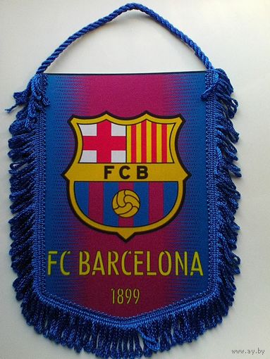 Вымпел - Футбольный Клуб "Барселона"  - Размеры Вымпела 16/22 см.