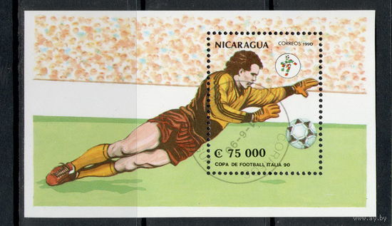 Никарагуа /1990/ Спорт / Футбол / Чемпионат / Италия - 90 / Блок