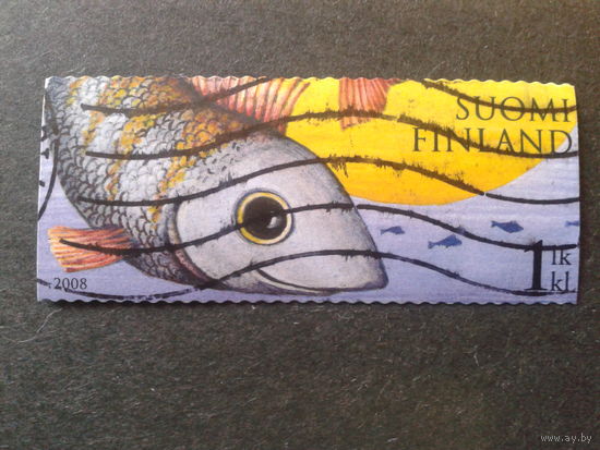 Финляндия 2008 рыба, марка из буклета