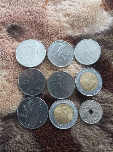 Набор монет Италии
