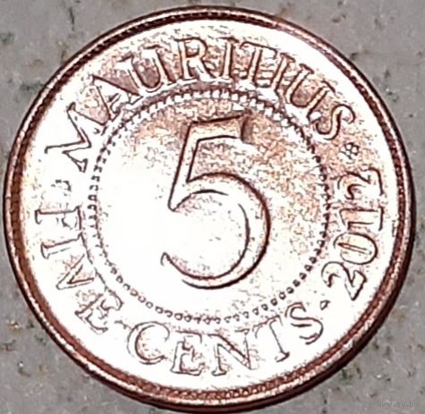 Маврикий 5 центов, 2012 (14-19-17)