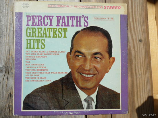 Конверт пластинки Percy Faith's Greatest Hits