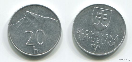 Словакия. 20 геллеров (1993, XF)