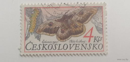 Чехословакия 1987. Бабочки и мотыльки