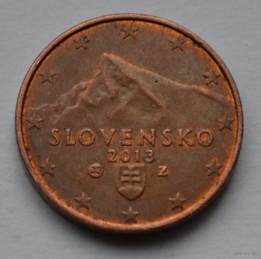 Словакия, 1 евроцент 2013 г.